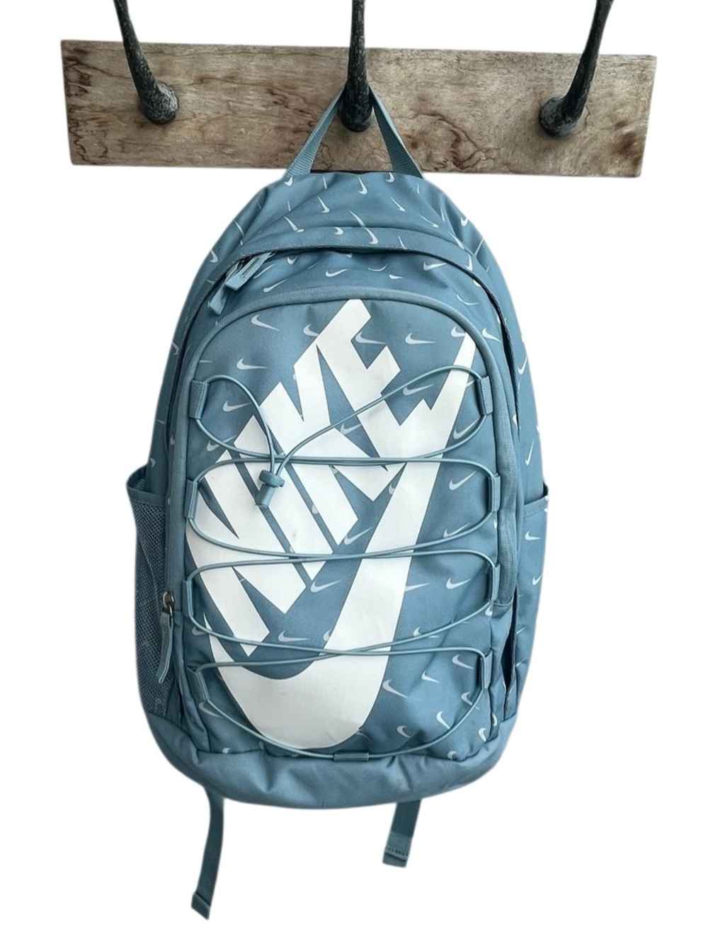 Nike Hayward Light Blue Mini Swoosh Backpack Bookbag School Travel - Picture 4 of 15